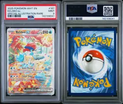 2025 POKEMON WHT EN-WHITE FLARE | SPECIAL ILLUSTRATION RAREKELDEO EX 167 PSA 9 - Image 3