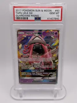 2017 Pokemon Sun & Moon Guardians Rising #60/145 Tapu Lele GX PSA 10 - Image 1