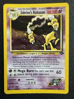 Pokemon Sabrina’s Alakazam 16/132 Holo Gym Challenge WOTC Vintage Rare - Image 1