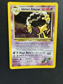 Pokemon Sabrina’s Alakazam 16/132 Holo Gym Challenge WOTC Vintage Rare - Image 4