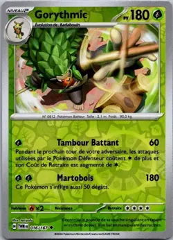 Carte Pokemon Gorythmic 016/167 Reverse 2024 - Image 1