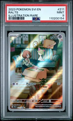 2023 POKEMON SVI EN-SCARLET & VIOLET ILLUSTRATION RARE #211 RALTS PSA 9 - Image 1