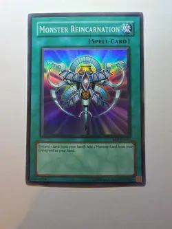 Monster Reincarnation RDS-EN045 Yugioh TCG Super Rare LP - Image 1