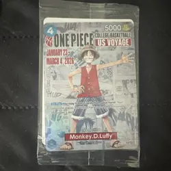 Bandai One Piece Card Game Monkey.D.Luffy US Voyage Promo Card P-055 - Image 1