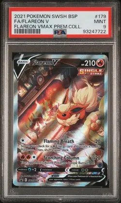 PSA 9 Flareon V SWSH179 SWSH: Sword & Shield Promo Cards Holo - Image 1