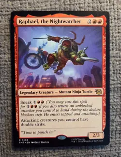 RAPHAEL, THE NIGHTWATCHER ~ NM ~ MTG Magic- 0103 TMT Ninja Turtles TMNT - Image 1