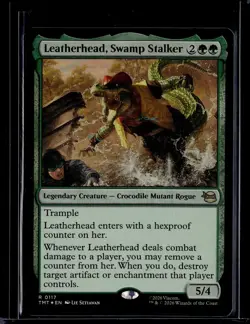 Leatherhead, Swamp Stalker - 117 - Foil - TMT - NM - MTG Magic the Gathering - Image 1