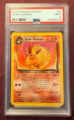 2000 Pokemon Rocket Dark Flareon 35/82 PSA 9 Mint - Image 1