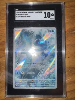 2025 POKEMON JOURNEY TOGETHER ARTICUNO ILLUSTRATION RARE 161/159 SGC 10 GEM MINT - Image 1