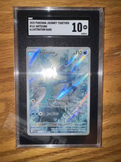 2025 POKEMON JOURNEY TOGETHER ARTICUNO ILLUSTRATION RARE 161/159 SGC 10 GEM MINT - Image 2