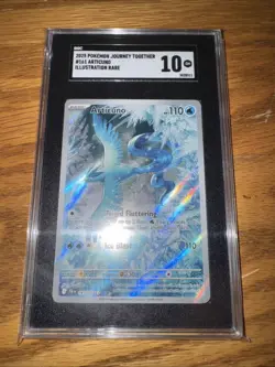 2025 POKEMON JOURNEY TOGETHER ARTICUNO ILLUSTRATION RARE 161/159 SGC 10 GEM MINT - Image 3