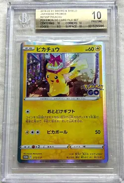 2019-22 Pokemon Sword & Shield Japenese Promos Pikachu #272/S-P BGS 10 Pristine - Image 1