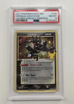 2021 POKEMON SWSH BSP GRENINJA-GOLD STAR CELEBRATIONS ELT.TRNR.BOX PSA - Image 1