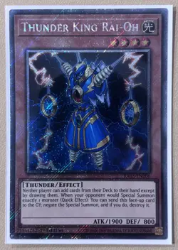 Thunder King Rai-Oh RA03-EN206 Platinum Secret Rare 1st Ed - Image 1