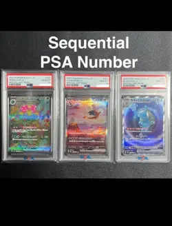 PSA 10 Sequential Set Charizard Venusaur Blastoise ex SAR JP Pokemon Card 151 - Image 1