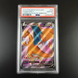 PSA 10 Charizard V SWSH 050 Pokemon Champion's Path Promo Graded Card - Image 1