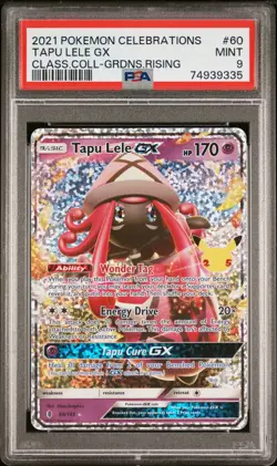 2021 POKEMON CELEBRATIONS CLASSIC COLL #60 TAPU LELE GX PSA 9 - Image 1