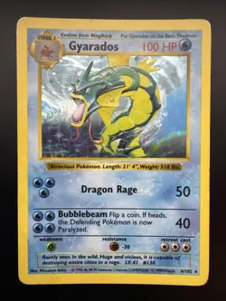Shadowless Gyarados Base Set 6/102 WOTC Pokemon TCG - Image 1