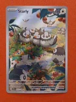 Pokemon Scarlet & Violet Base Starly 221/198 Illustration Rare - Image 1