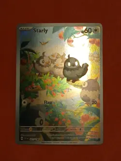Pokemon Scarlet & Violet Base Starly 221/198 Illustration Rare - Image 3
