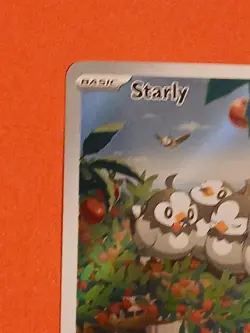 Pokemon Scarlet & Violet Base Starly 221/198 Illustration Rare - Image 4