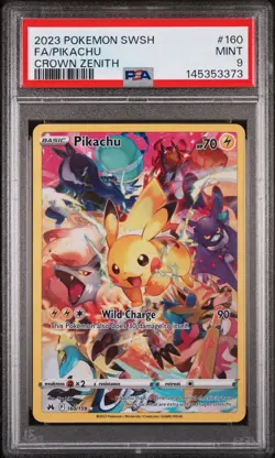 2023 Pokemon SWSH Crown Zenith Pikachu Full Art #160/159 PSA 9 - Image 1