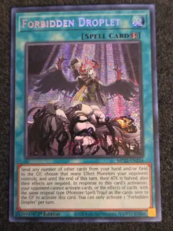 Forbidden Droplet MP22-EN254 Prismatic Secret Rare 1ST EDITION NM YuGiOh - Image 1