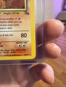 Pokemon TCG Moltres Fossil Holo Card 12/62 1999 Near Mint/Lightly Played - Image 4