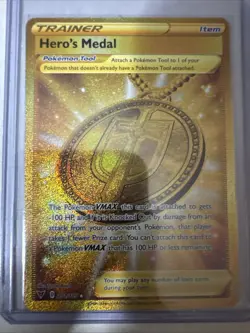 Hero's Medal - 201/185 - Pokemon Vivid Voltage Sword Shield Secret Rare Card NM - Image 1