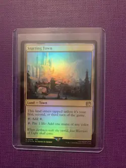 MTG Starting Town Land Magic the Gathering Card Final Fantasy Foil 0289 - Image 1