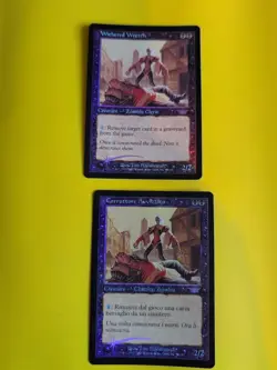 Withered Wretch x2 Zombie Cleric.1 is foreign LEGIONS. OLD VINTAGE FOIL MTG CARD - Image 1