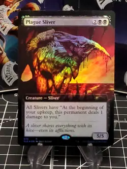FOIL Plague Sliver - Foil - Extended Art - Near Mint, English - Secret Lair MTG - Image 1