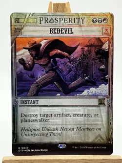 MTG Bedevil 0037 | FOIL SHOWCASE | NM Near Mint | Breaking News | 2024 - Image 1