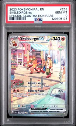 2023 POKEMON PAL EN-PALDEA EVOLVED #258 SKELEDIRGE ex SIR PSA 10 - Image 1