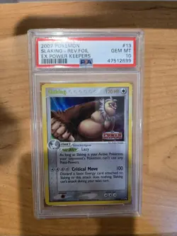PSA 10 GEM MINT SLAKING Reverse Holo Rare ex Power Keepers 13/108 Pokemon POP 14 - Image 1