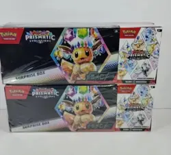 Lot Of 2 Pokemon Prismatic Evolutions Surprise Box+Booster Bundle Sams Club Set - Image 1