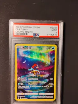 2023 Pokemon SWSH Crown Zenith Full Art Keldeo #GG07 PSA 9 MINT Graded - Image 1