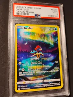 2023 Pokemon SWSH Crown Zenith Full Art Keldeo #GG07 PSA 9 MINT Graded - Image 2