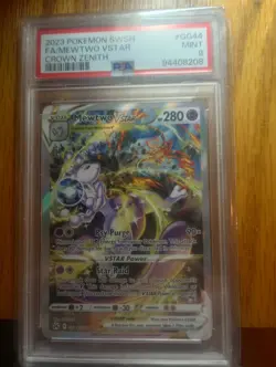 Pokemon Mewtwo VSTAR GG44 Crown Zenith Galarian Gallery Holo PSA 9 - Image 1