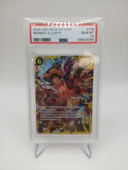 2025 One Piece Op10 Monkey D Luffy Op10-118 SEC PSA 10 Gem Mint - Image 1