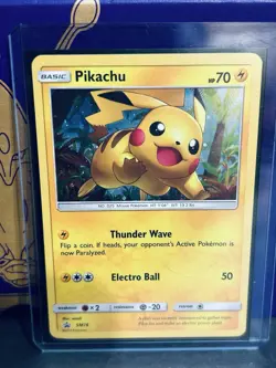 Pikachu SM76 Blackstar Promo Holo Pokemon Card NM - Image 1