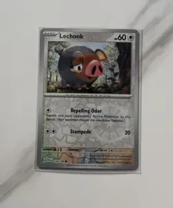 Lechonk 154/198 NM Pokemon Card Scarlet & Violet SVI EN Colorless Reverse Holo - Image 1