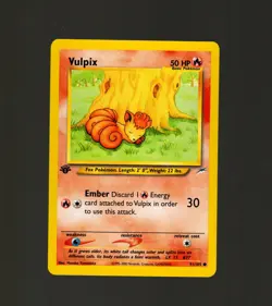 Vulpix 91/105 Pokemon TCG 1st Edition NEO Destiny NM Vintage 2002 Card - Image 1