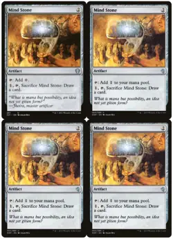 MTG Mind Stone x4 Commander 2021 Duel Deck Zendikar vs Eldrazi NM/LP Playset - Image 1