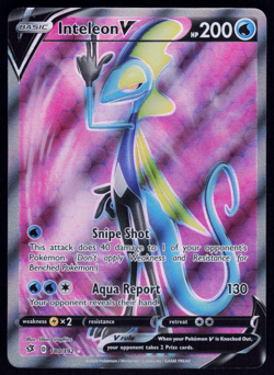 Inteleon V 180/192 Pokemon Sword & Shield Rebel Clash English Full Art - Image 1