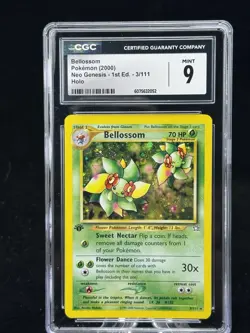 Bellossom Holo #3 1st Edition Neo Genesis 2000 Pokemon CGC 9 🍃 - Image 1