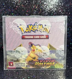 Pokemon TCG Sword and Shield Vivid Voltage Booster Box w/ Case - Pikachu Set - Image 1