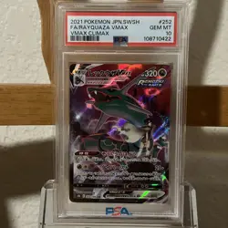 2021 RAYQUAZA VMAX 252/184 VMAX CLIMAX POKEMON JAPANESE PSA 10 - Image 1