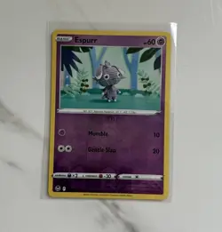 Espurr Reverse Holo - 081/195 - Silver Tempest Pokemon 2022 - Image 1