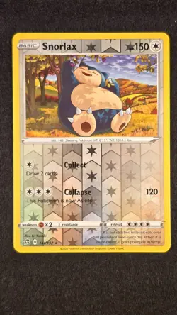 Snorlax 141/192 - Reverse Holo Rare - Pokemon TCG - Rebel Clash - Image 1